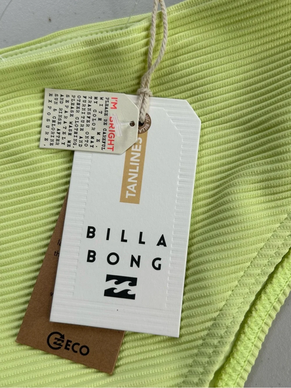 Billabong Bikini Bottom Medium Green Skimpy Coverage Tanlines High Maui Rider